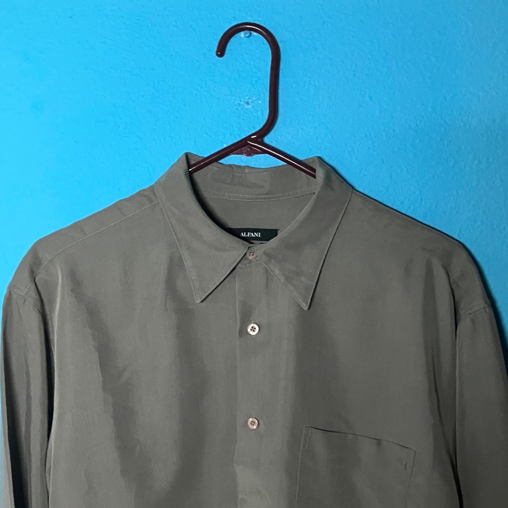 Grey Alfani Button-Up Shirt
